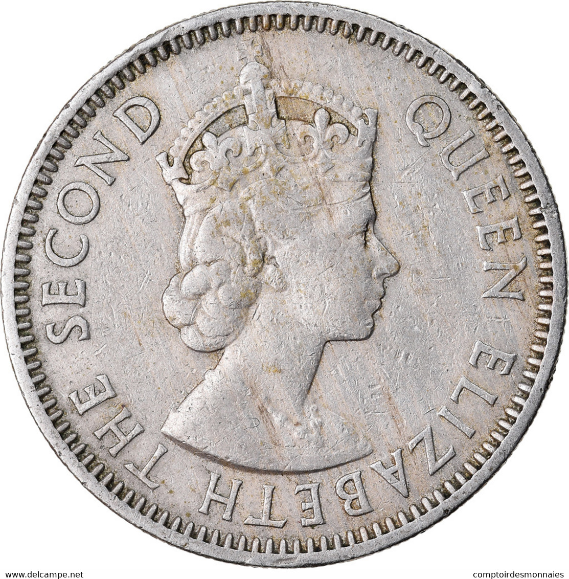 Monnaie, Etats Des Caraibes Orientales, Elizabeth II, 25 Cents, 1965, TTB - Caraïbes Orientales (Etats Des)