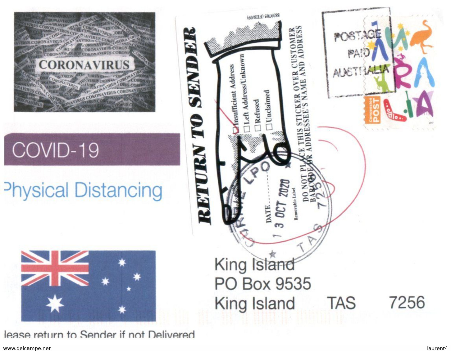 (T 7) Australia - Sydney To TAS King Island Currie - RTS With (COVID-19 Pandemic) Physical Distancing - Ziekte