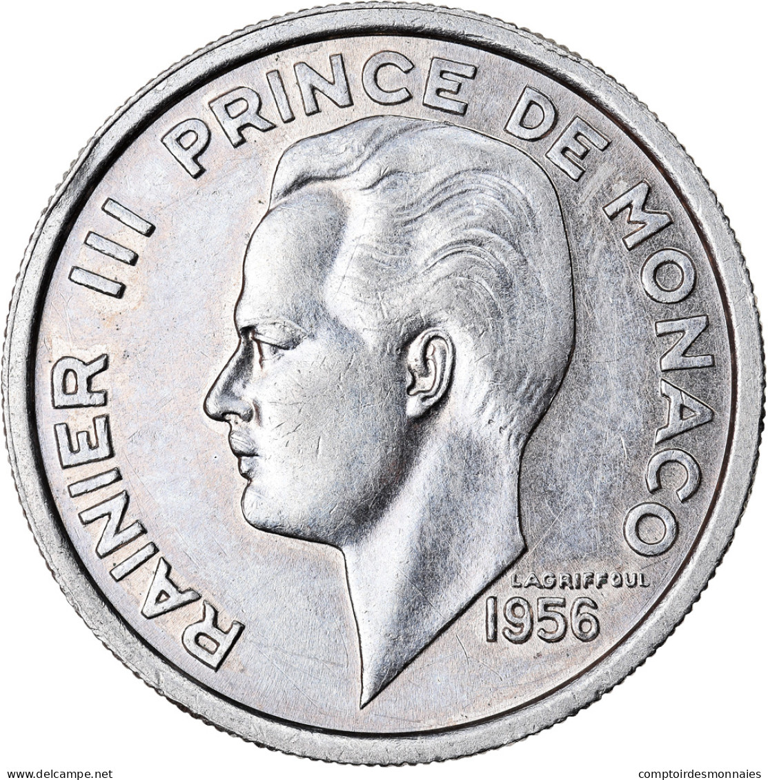Monnaie, Monaco, Rainier III, 100 Francs, Cent, 1956, TTB, Copper-nickel, KM:134 - 1949-1956 Franchi Antichi