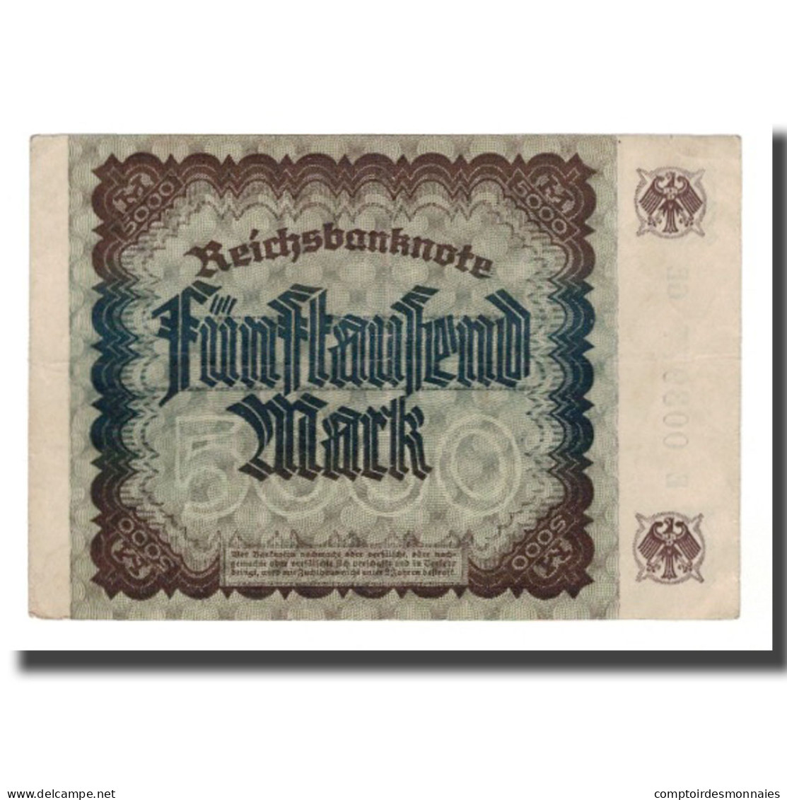 Billet, Allemagne, 5000 Mark, 1922, 1922-12-02, KM:81b, SUP - 5.000 Mark