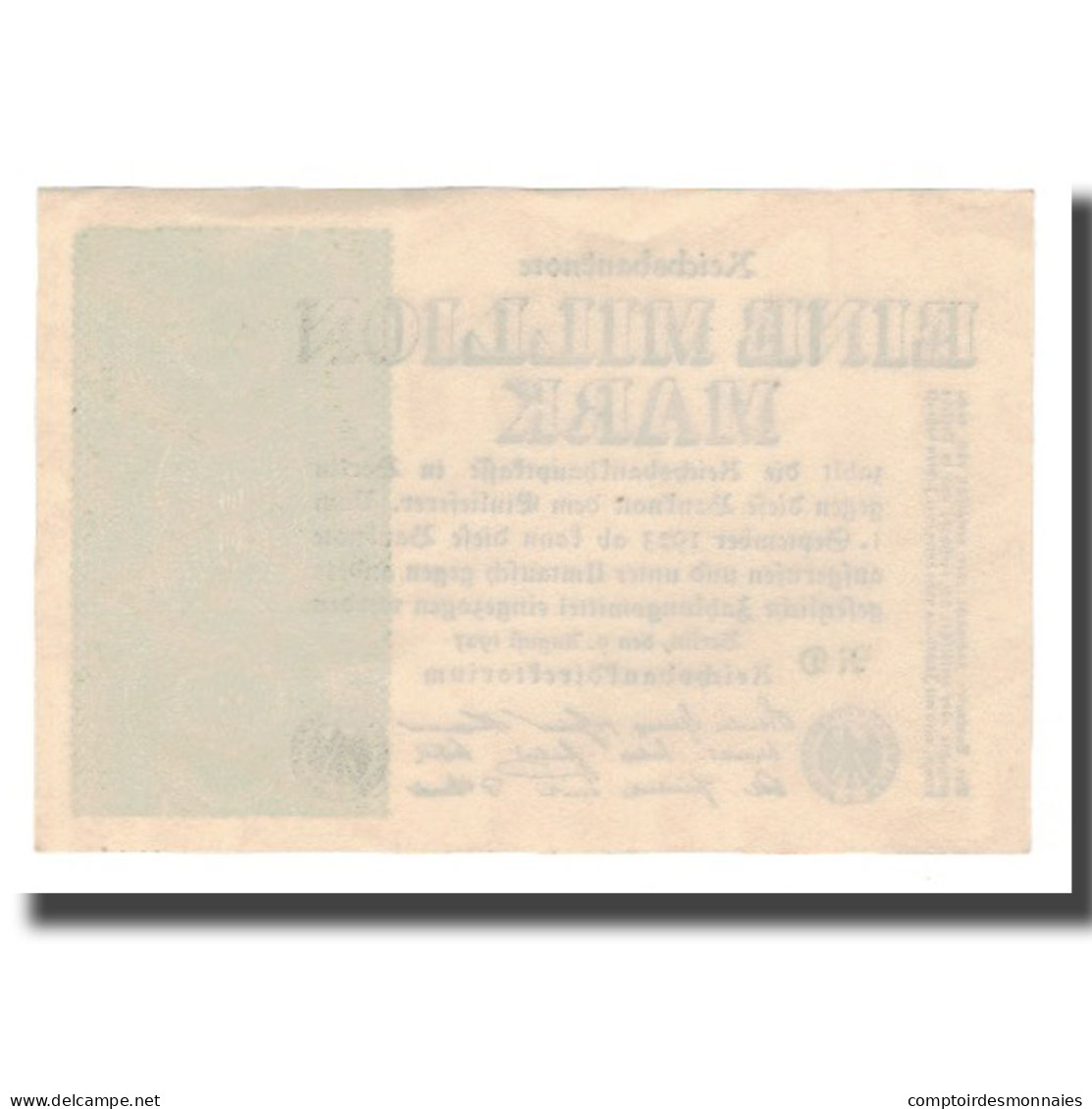 Billet, Allemagne, 1 Million Mark, 1923, 1923-08-09, KM:102a, SUP - 1 Mio. Mark