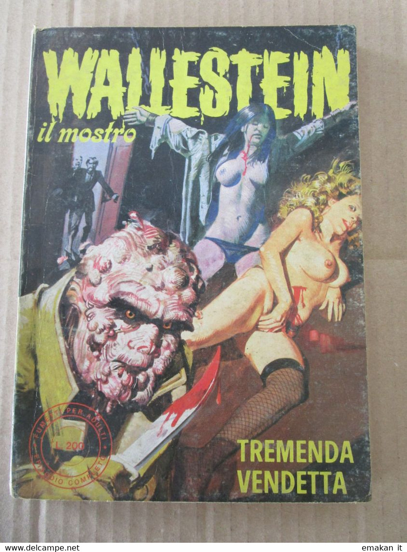# FUMETTO WALLESTEIN IL MOSTRO N 4 GIGANTE 1972 - N 13 /16/43 TASCABILI - Premières éditions