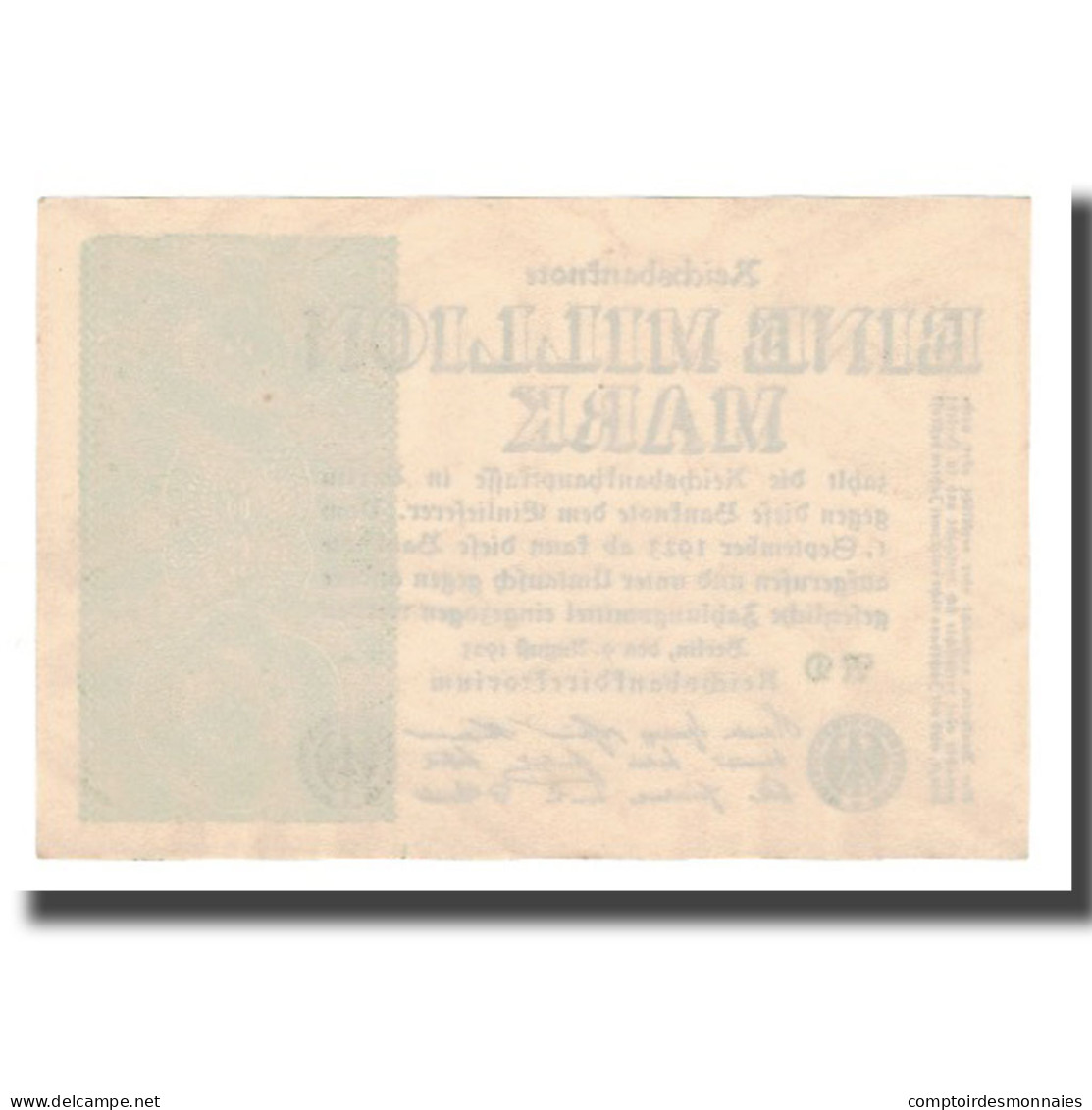 Billet, Allemagne, 1 Million Mark, 1923, 1923-08-09, KM:102c, SUP - 1 Miljoen Mark