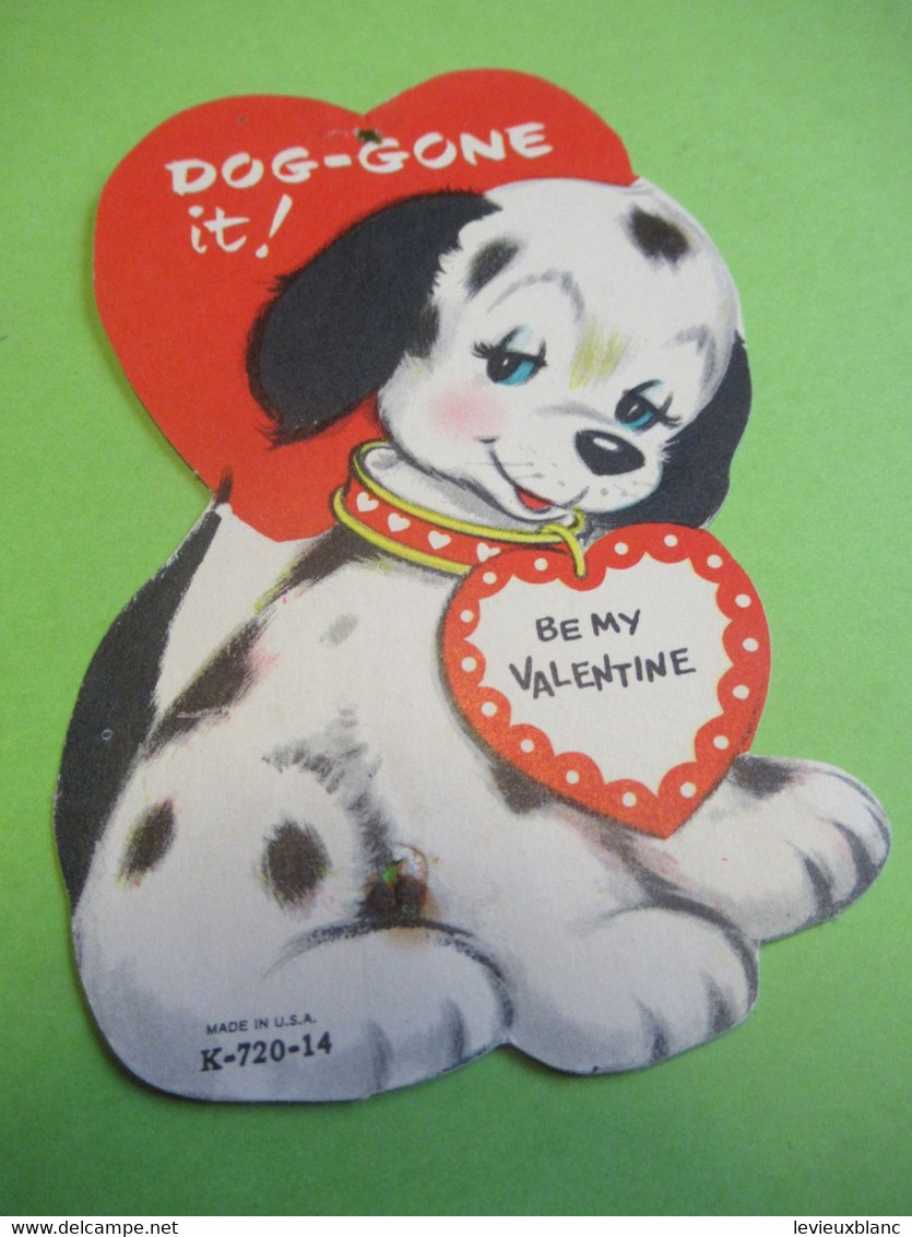 Saint Valentin/ Petite Carte Humoristique Dog-Gone It ! Be My Valentine  /USA/1963   STVAL9 - Otros & Sin Clasificación