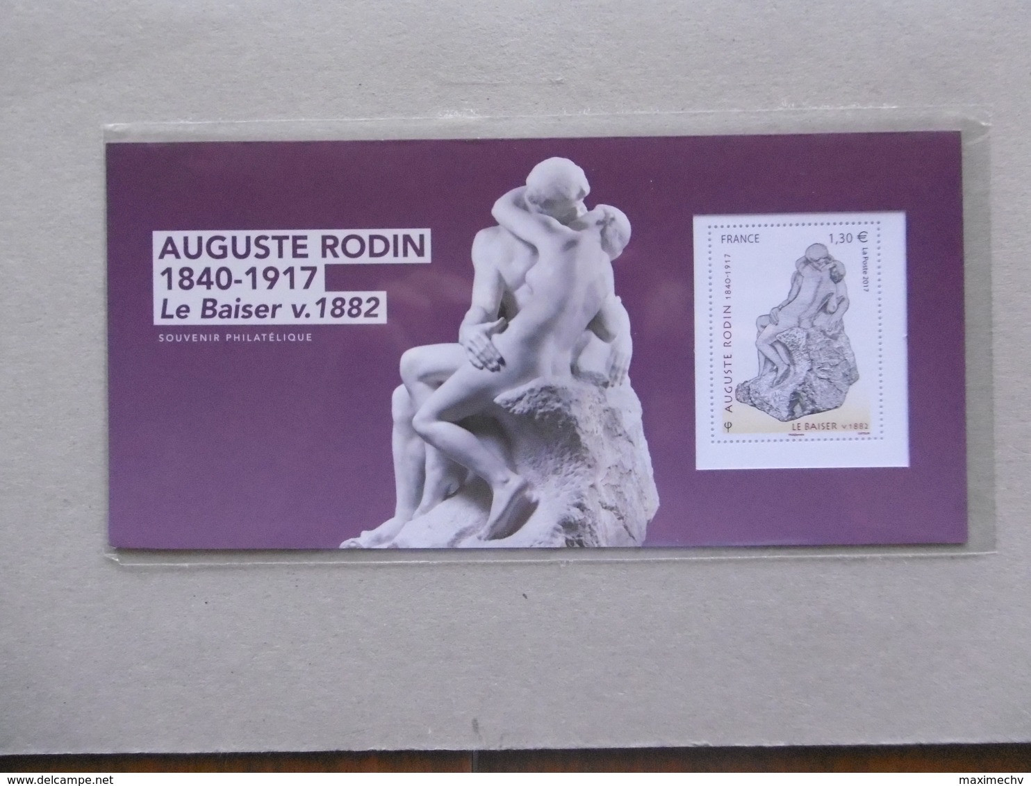 FRANCE 2017  BS 137    BLOC SOUVENIR   AUGUSTE RODIN SOUS BLISTER - Souvenir Blocks & Sheetlets