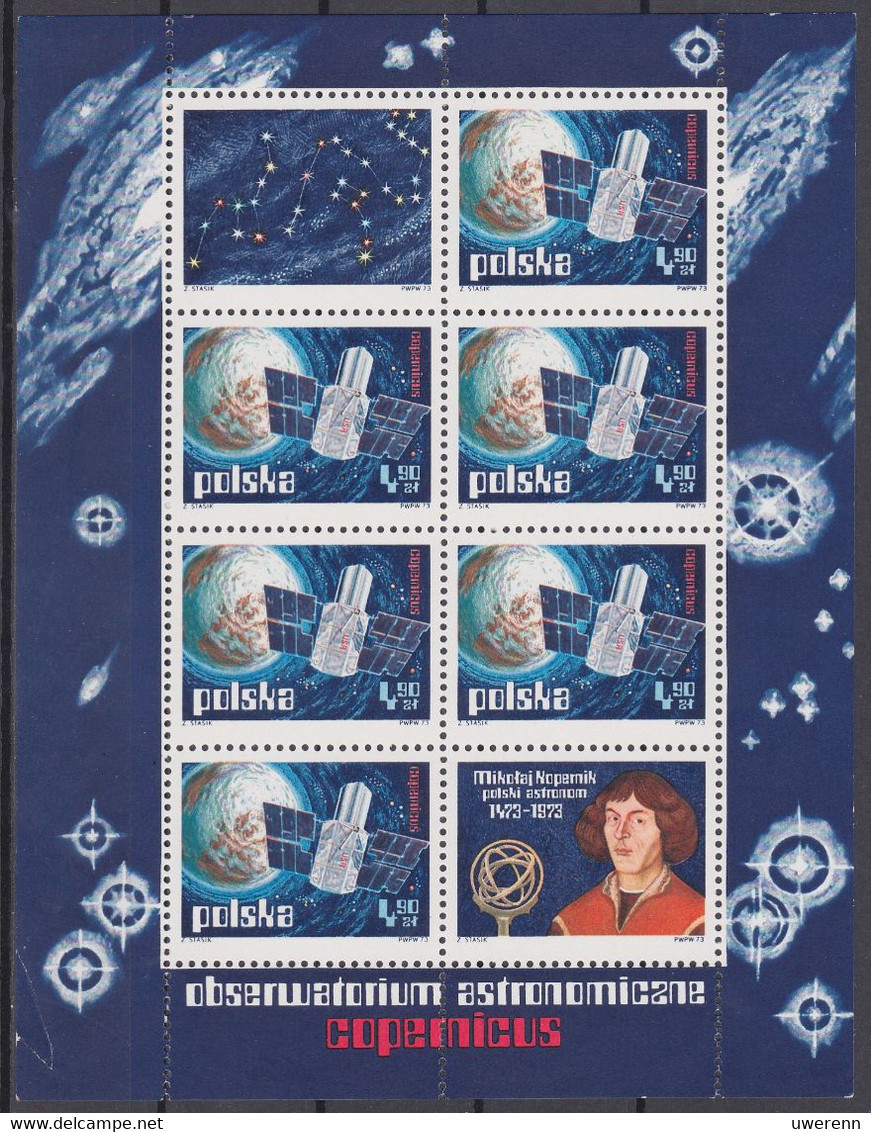 Polen 1973: Kopernikus, Mi Block 54 Postfrisch (MNH) - Europa