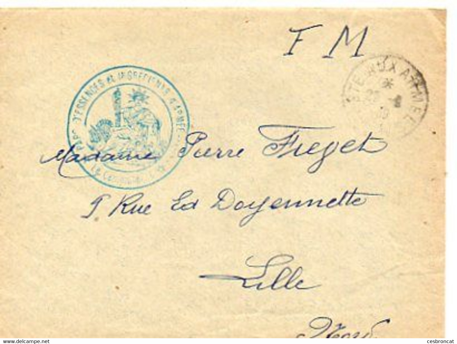 E 13 1939  Lettre  + Courrier En FM Parc Essences.... - WW II