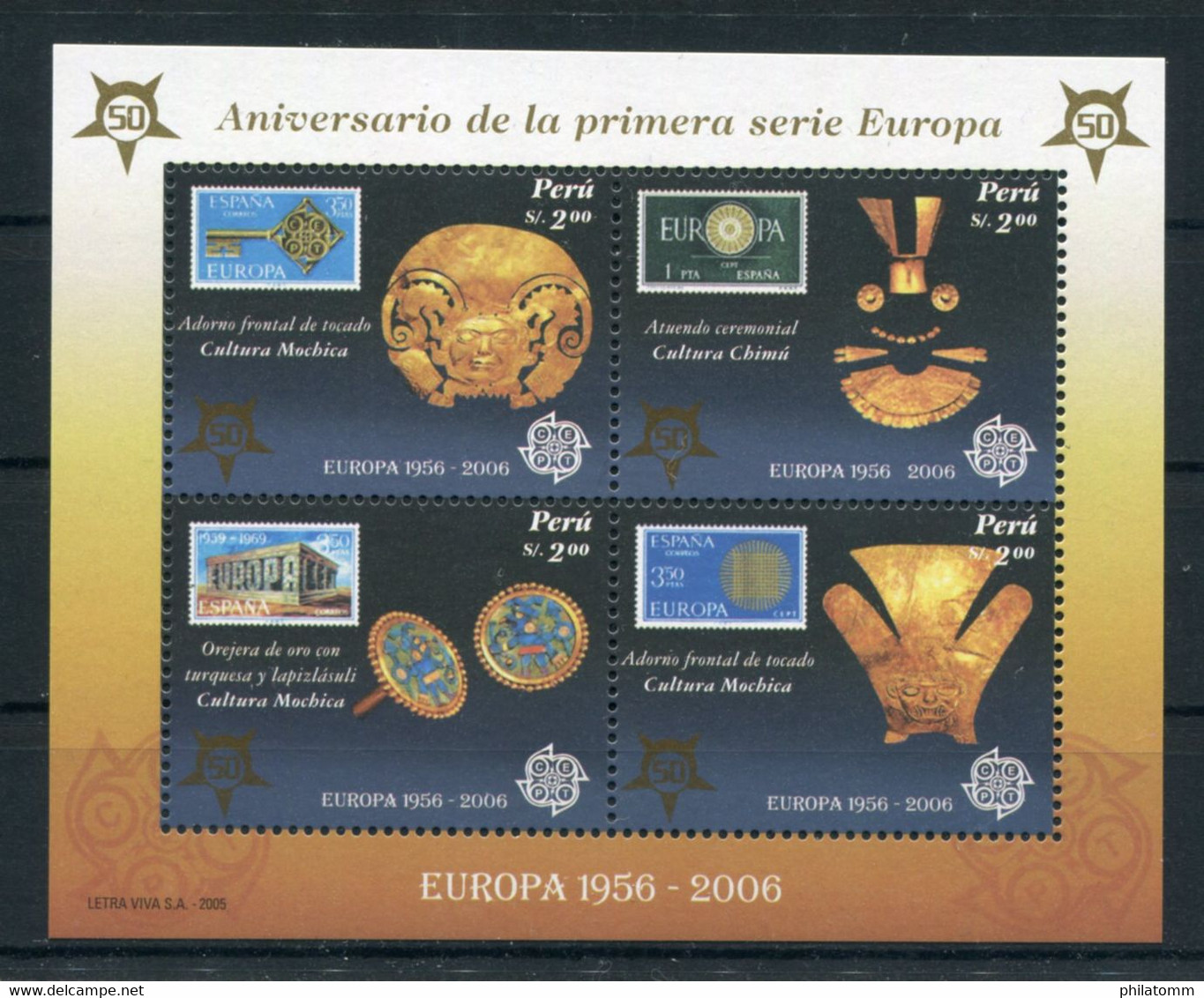 Peru - Block Nr. 32 - "50 Jahre Europamarken" ** / MNH (aus Dem Jahr 2005) - 2006