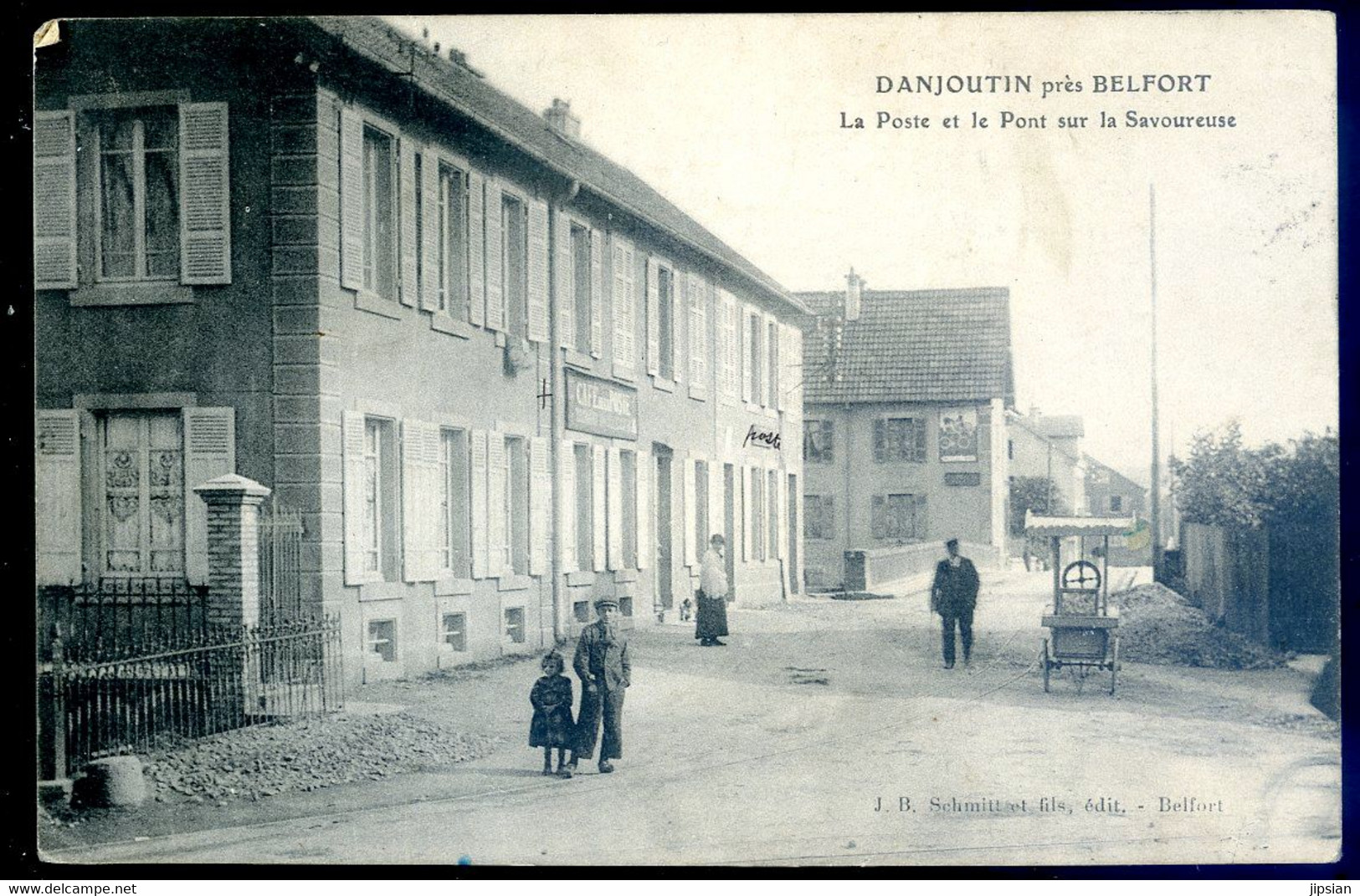 Cpa Du 90  Danjoutin Près Belfort La Poste Et Le Pont Sur La Savoureuse      AVR20-10bis - Danjoutin