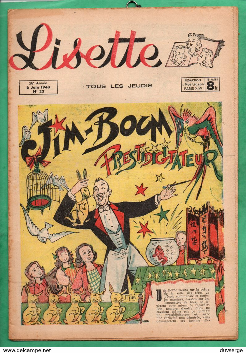 Magazine Lisette  No 23  ( 6 Juin 1948 ) - Lisette