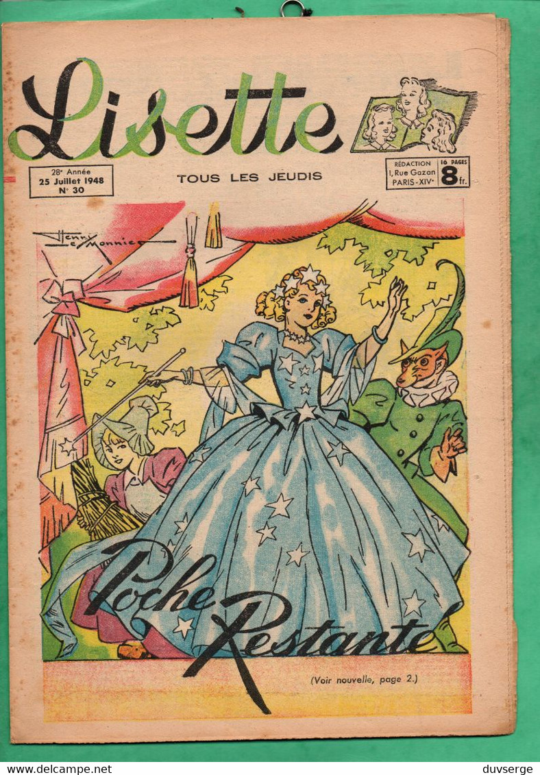 Magazine Lisette  No 30  ( 25 Juillet 1948 ) - Lisette