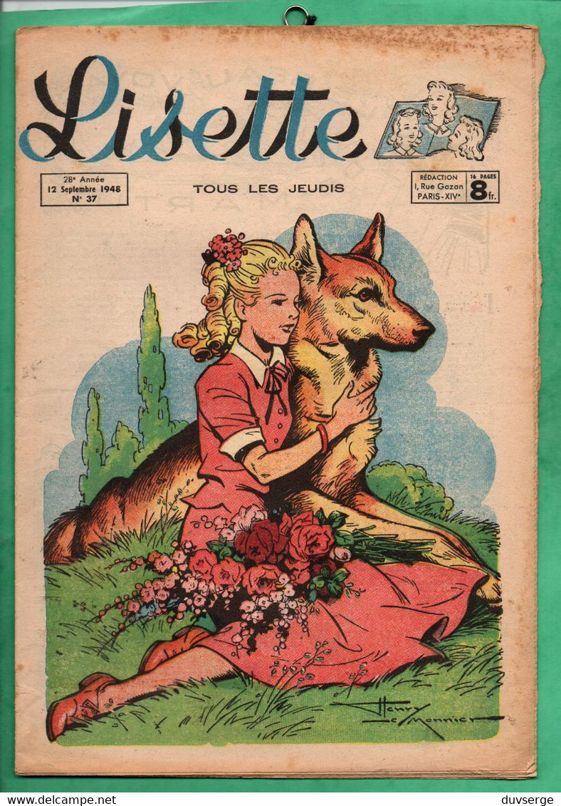 Magazine Lisette  No 37  ( 12 Septembre 1948 ) - Lisette