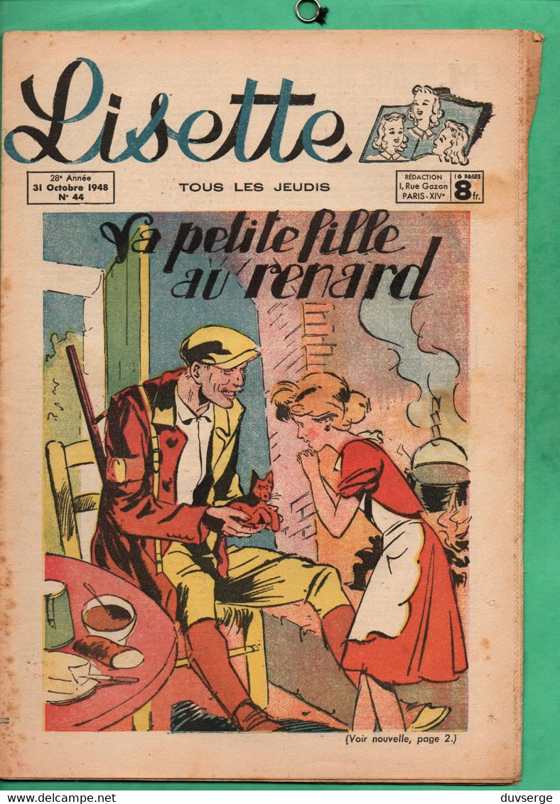 Magazine Lisette  No 44  ( 31 Octobre 1948 ) - Lisette