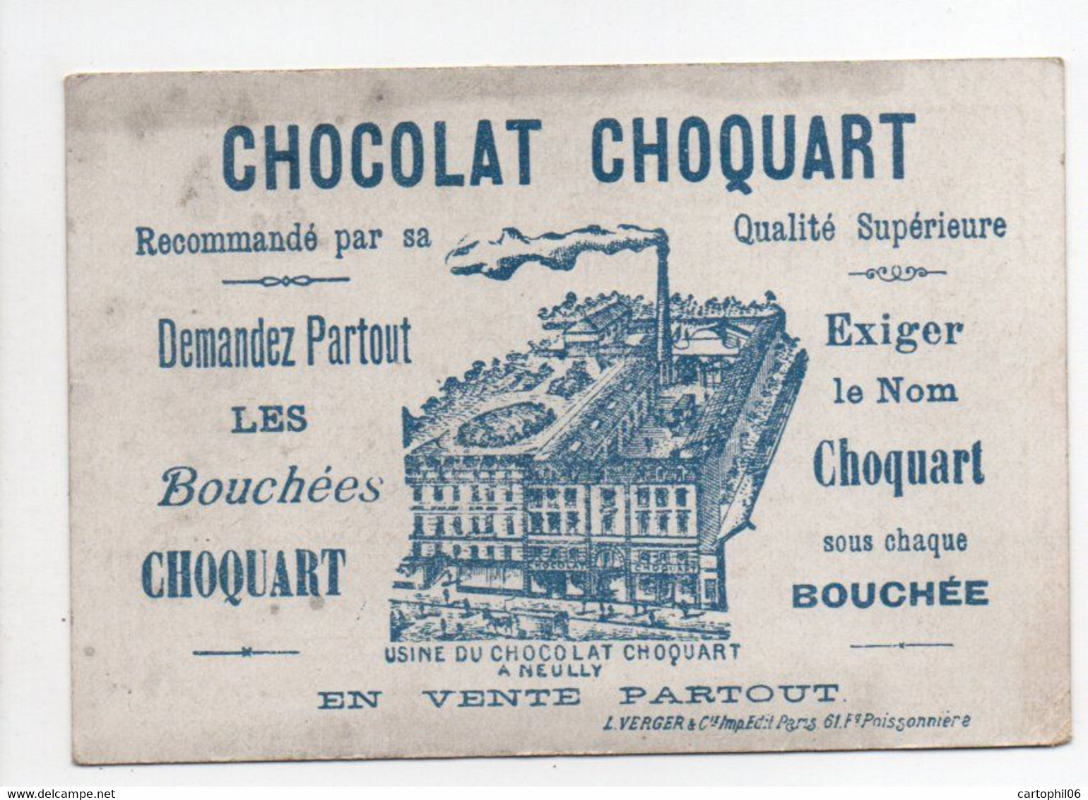 - CHROMO CHOCOLAT CHOQUART - BOUCHÉES CHOQUART - Mme SANS-GENE - - Andere & Zonder Classificatie