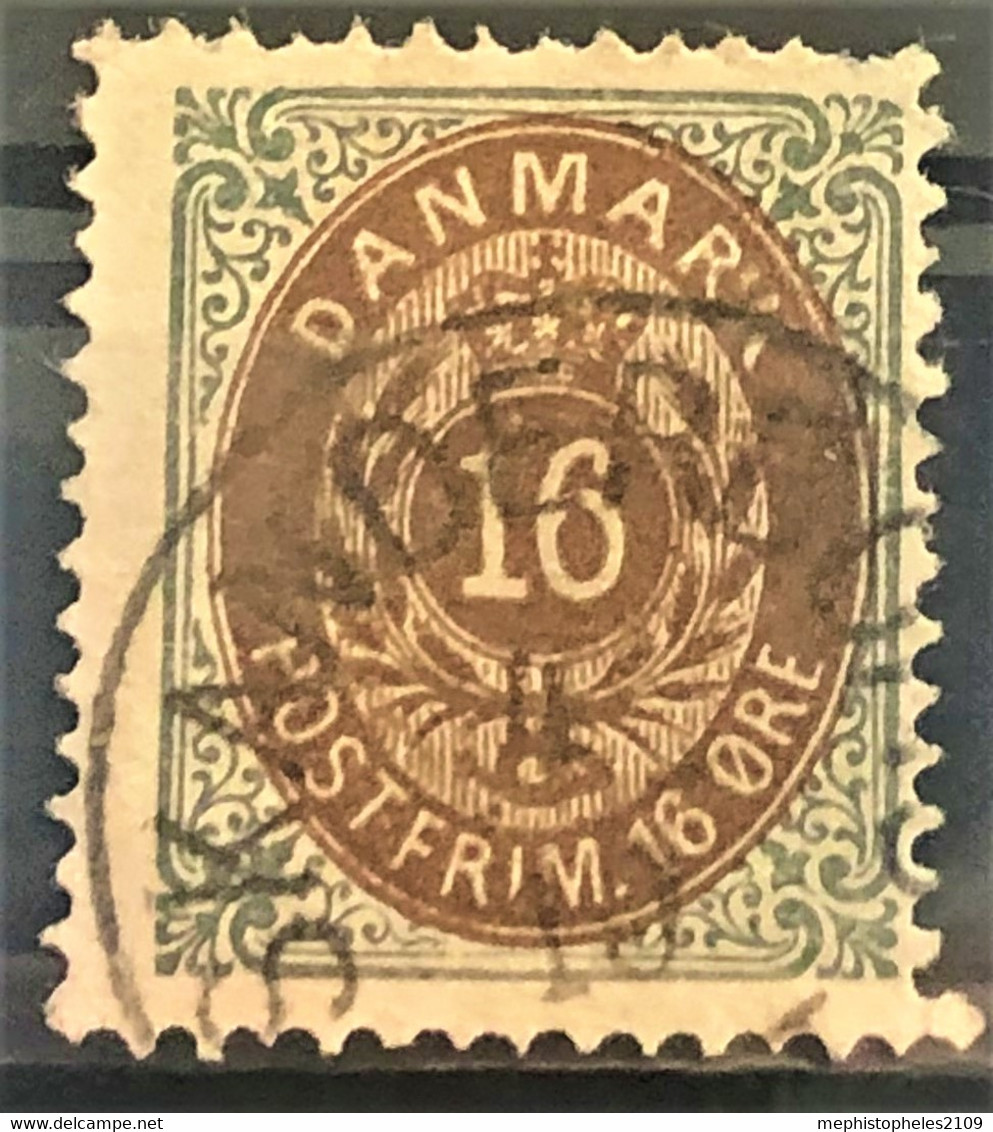 DENMARK 1875/79 - Canceled - Sc# 30 - 16o - Used Stamps