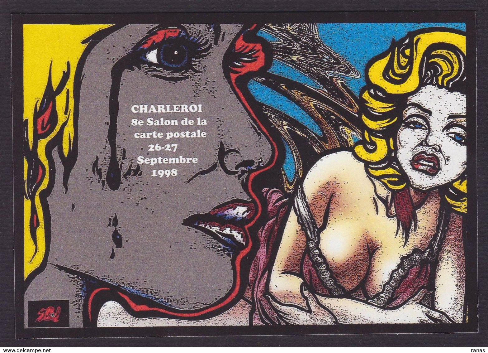 CPM Salon Cartes Postales Tirage 30 Ex Numérotés Signés Non Circulé Nu Féminin Nude Femme Nue Charleroi - Bourses & Salons De Collections