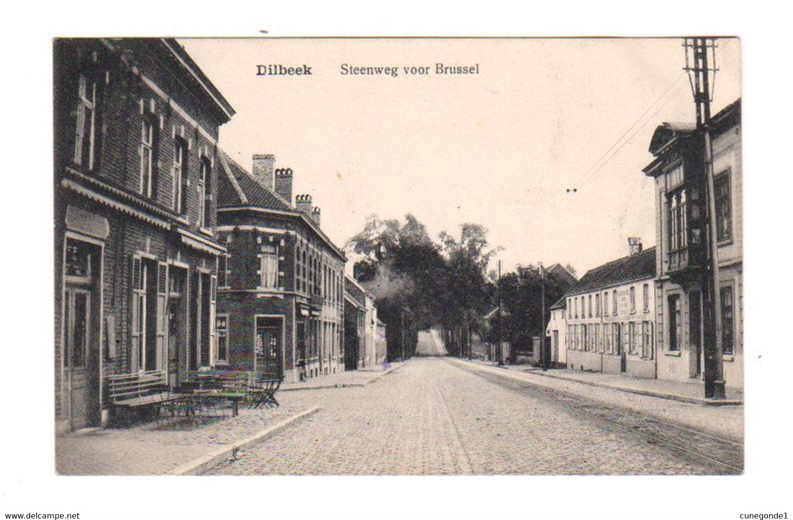 DILBEEK : Steenweg Naar Brussel - Gelopend - Uitg. De Schrijver-Plas Phot. Malfroid Anderlecht - 2 Scans - Dilbeek