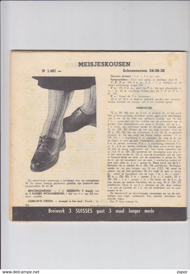 Uitleggingsboekje Van De "3 SUISSES" - Breiwerkgids - 1957 - Lifestyle & Mode