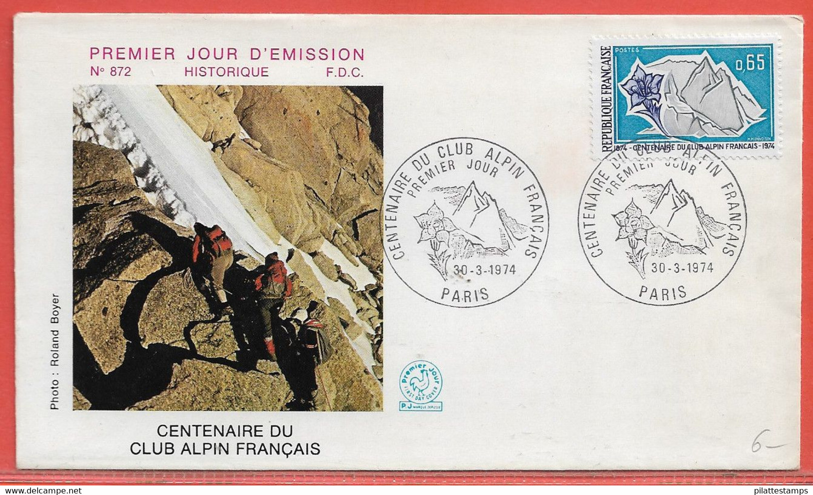 MONTAGNES FRANCE FDC DE 1974 - Autres & Non Classés