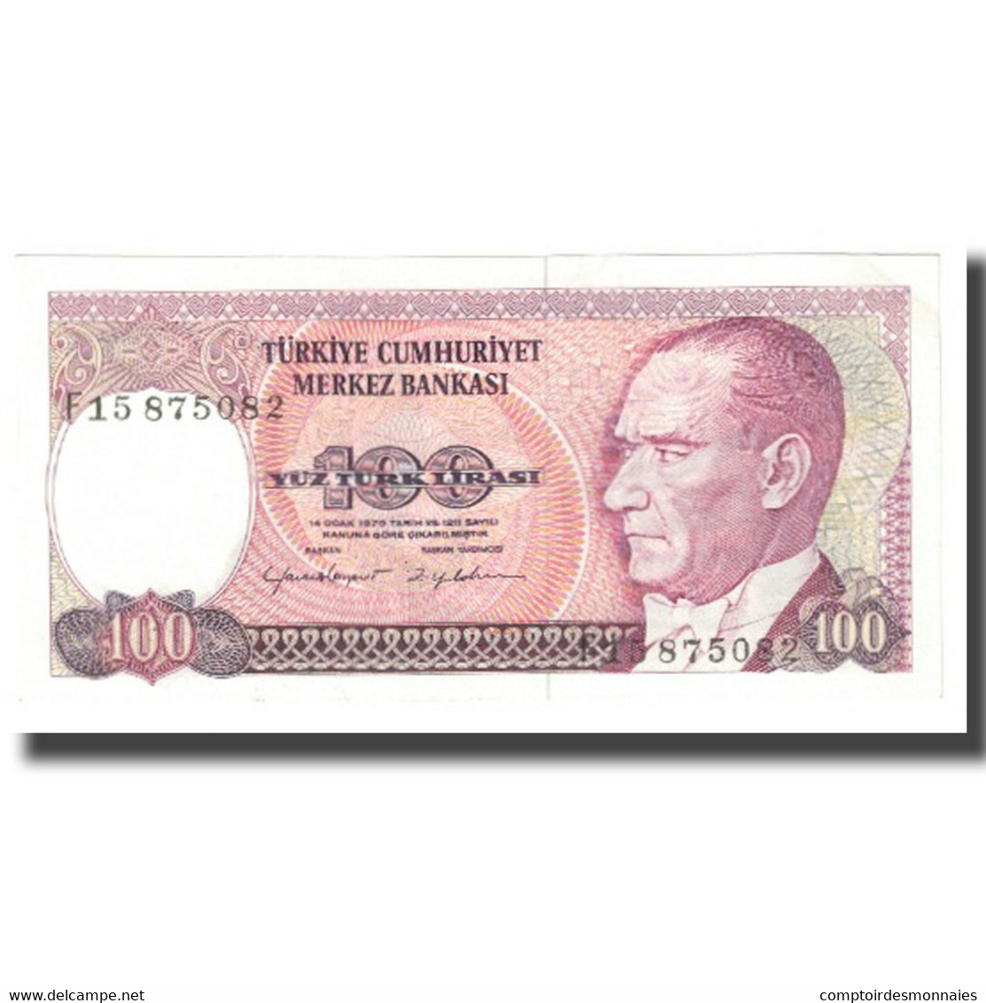 Billet, Turquie, 100 Lira, 1970, 1970-10-14, KM:194b, SPL - Türkei