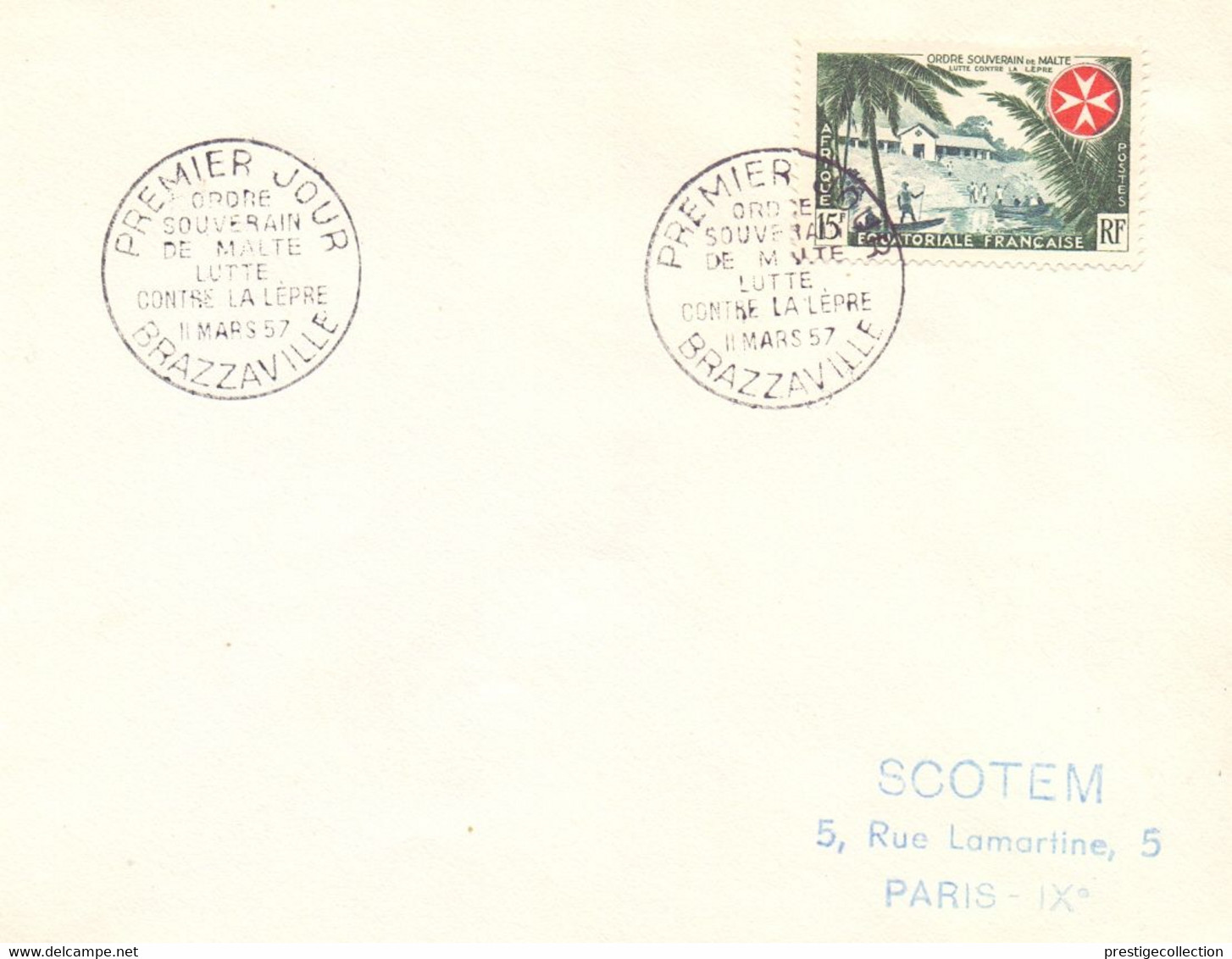 AFRIQUE EQUATORIALE FRANCAISE  BRAZZAVILLE 1957   COVER     (OTT200408) - Africa (Other)