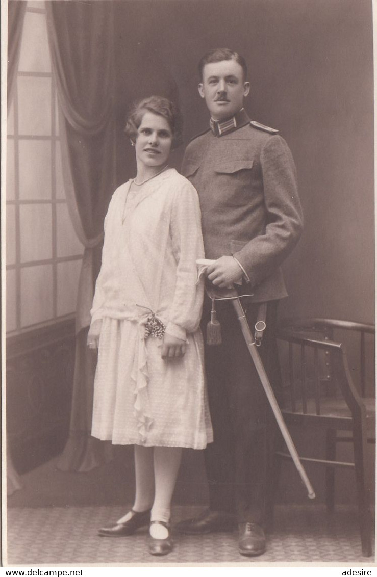 SOLDAT Mit BRAUT Und SÄBEL, Fotograph Rudolf Resatsch Salzburg ... - 1914-18