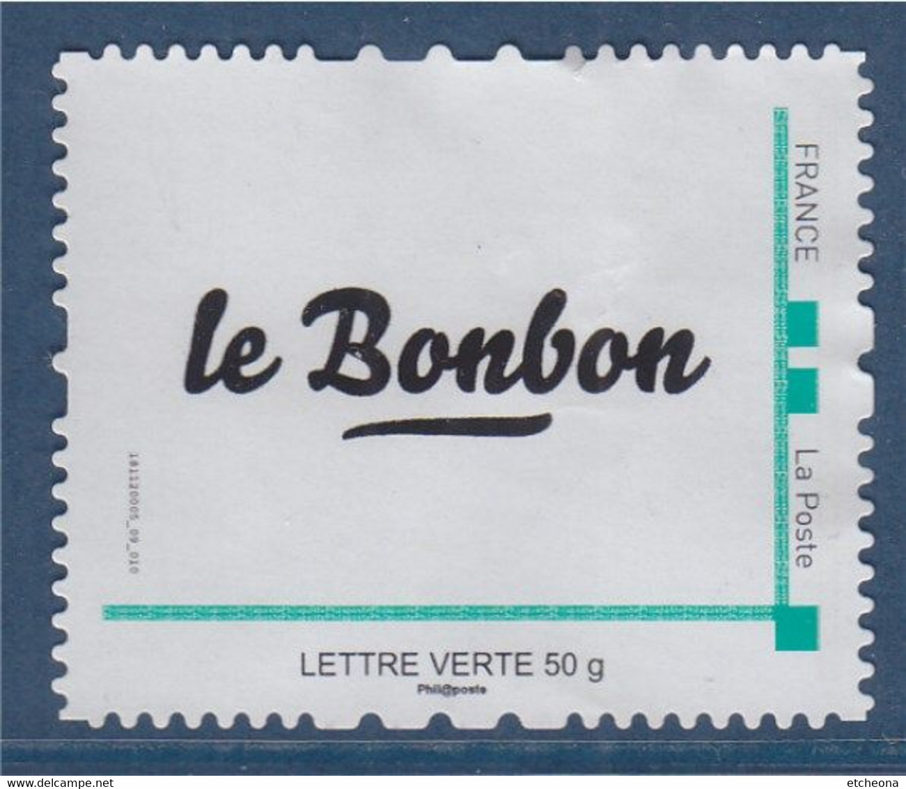 MonTimbraMoi "Le Bonbon" Neuf Sans Gomme Cadre Philaposte Vert Numéro De Tirage 18112005_09_010 - Unused Stamps