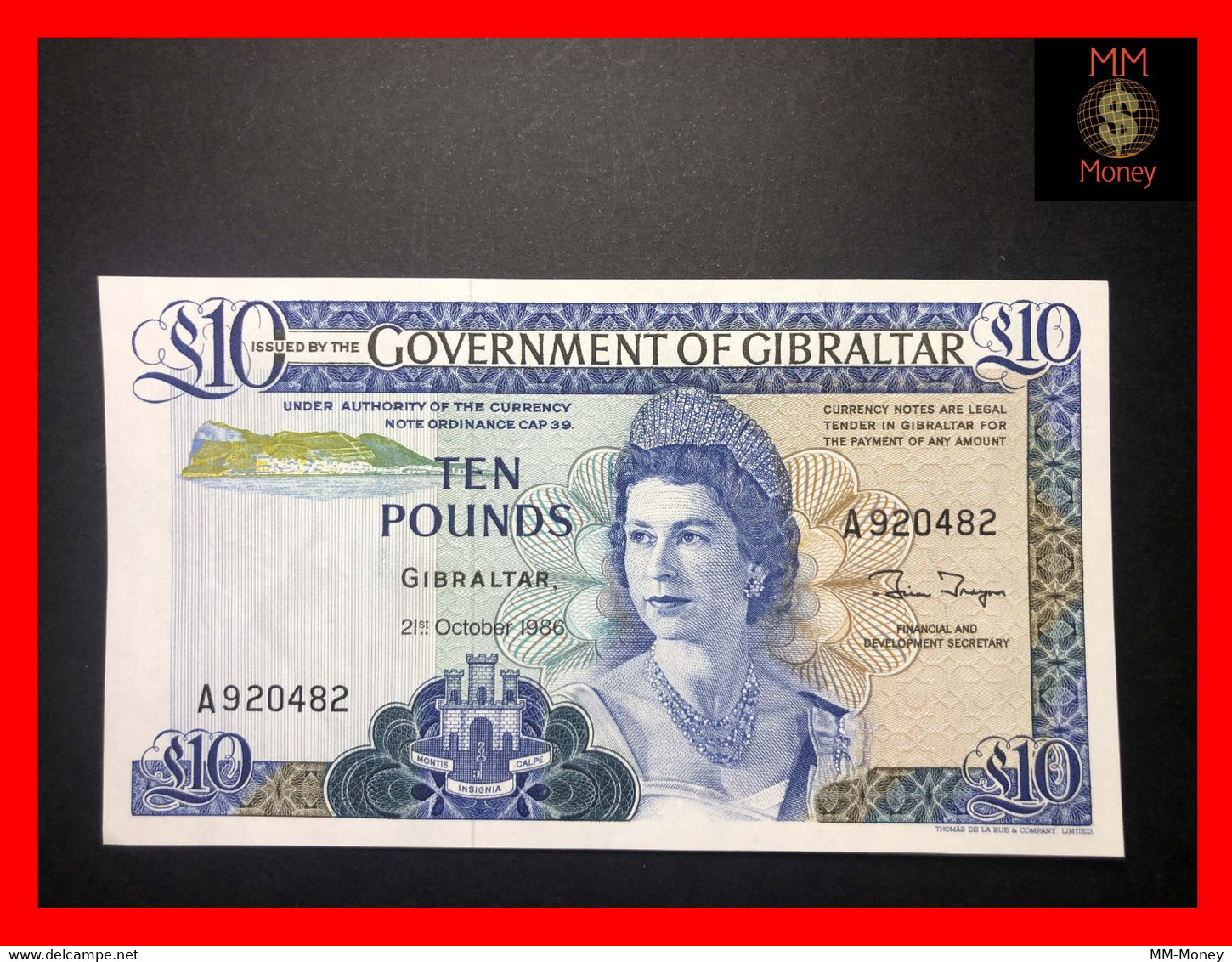 GIBRALTAR 10 £  21.10.1986  P. 22 B  UNC - Gibraltar