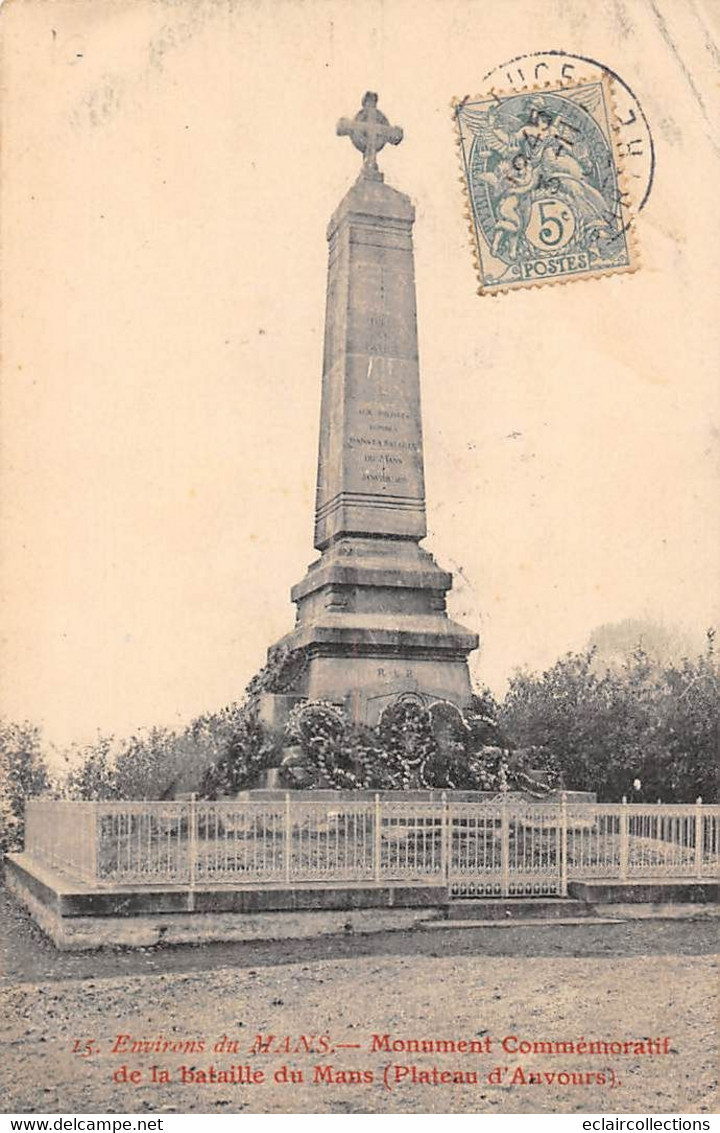 Thème: Monuments Aux Morts  Ou Lanterne Des Morts Ou Combattants 1870  : Le Mans  72      (voir Scan) - Denkmäler