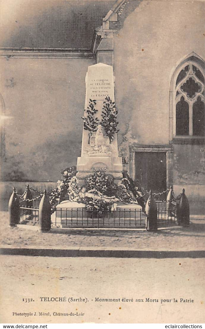 Thème: Monuments Aux Morts  Ou Lanterne Des Morts Ou Combattants 1870  : Téloché   72      (voir Scan) - Monumenti