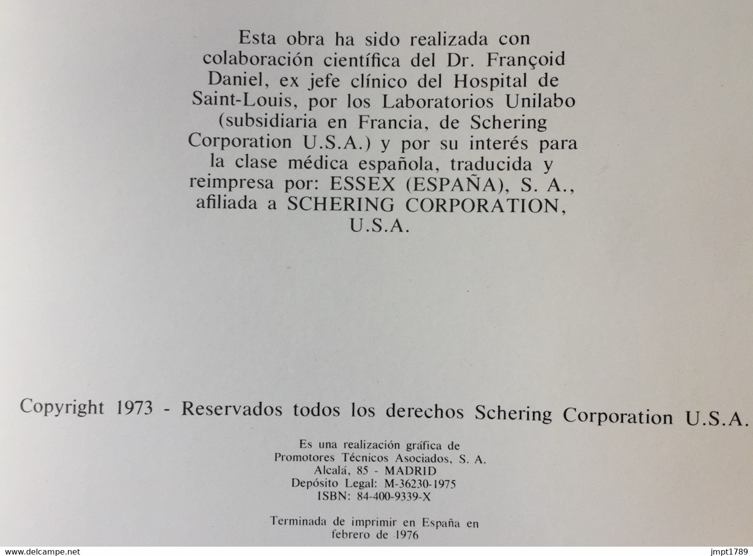 Dermatología práctica Diprogenta Diproderm. Dr. F Daniel. Schering 1973 Dermatologie