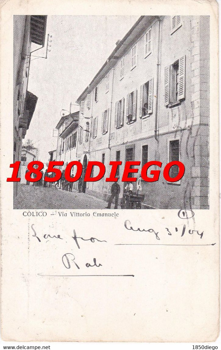 COLICO - VIA VITTORIO EMANUELE F/PICCOLO VIAGGIATA ANIMATA - Lecco