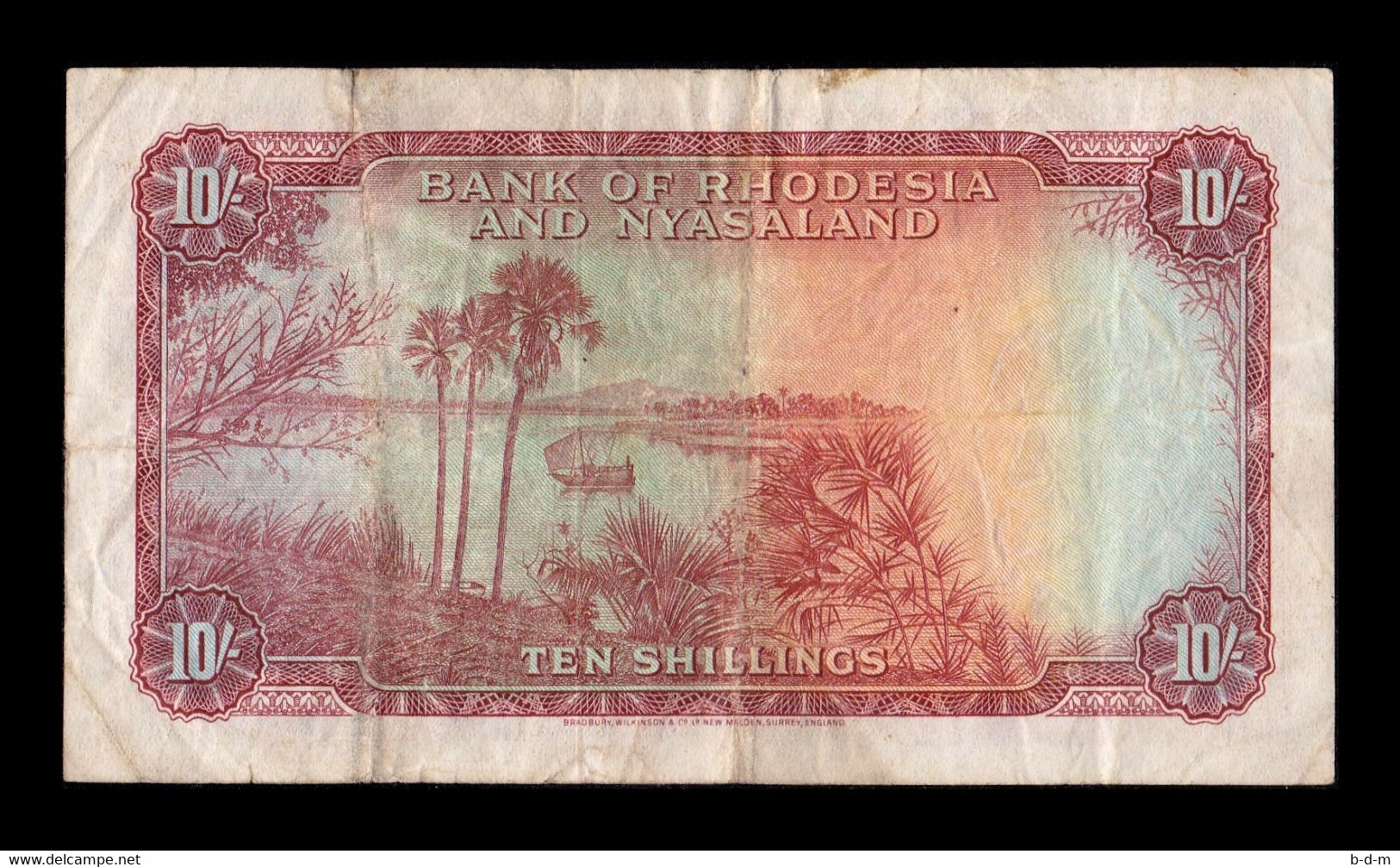 Rhodesia & Nyasaland 10 Shillings 13.01.1961 Pick 20b BC+ F+ - Rhodesia