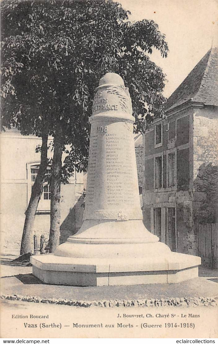 Thème: Monuments Aux Morts  Ou Lanterne Des Morts Ou Combattants 1870  : Vaas 72      (voir Scan) - Monumenti