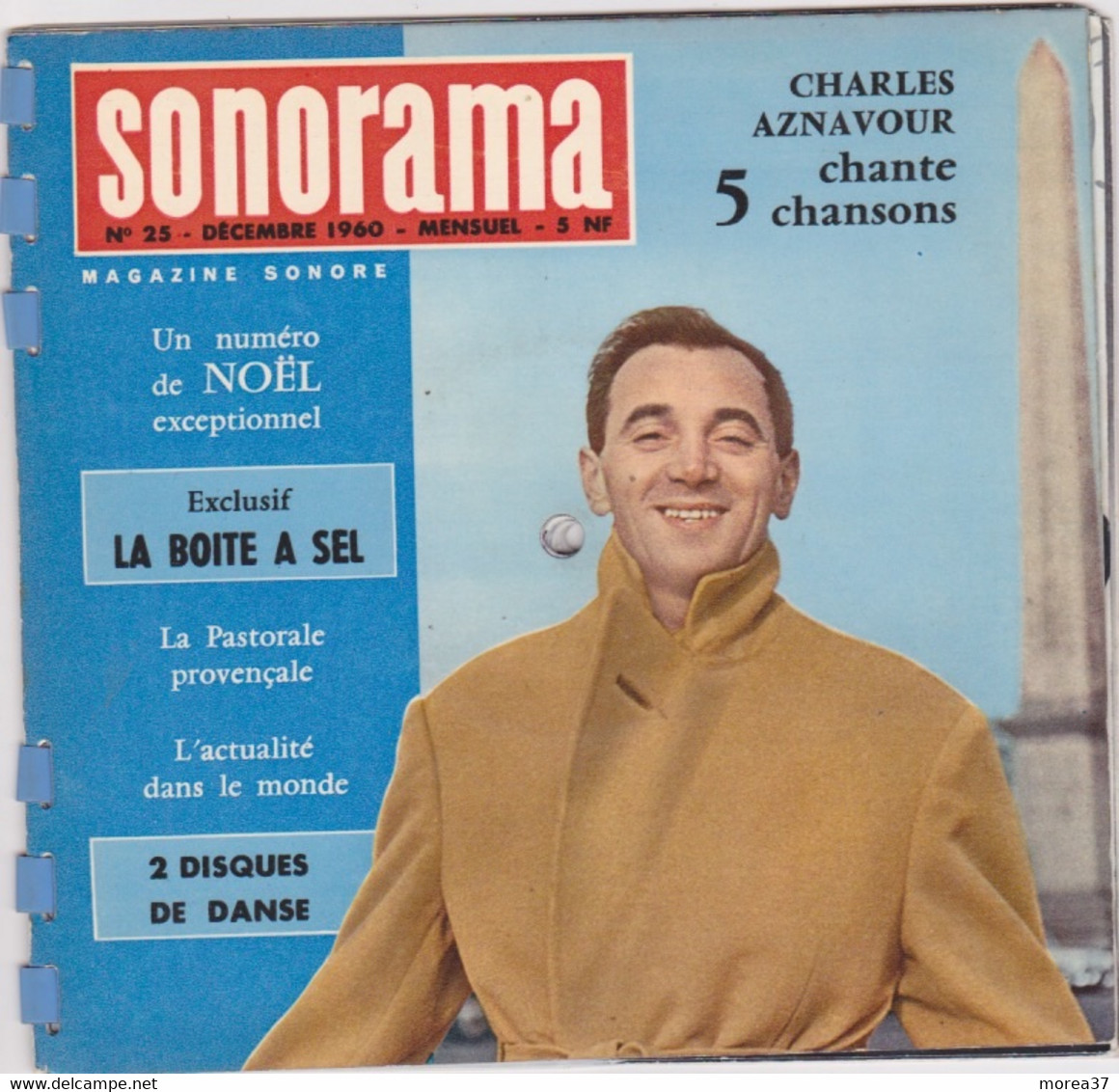 SONORAMA  N°25  Decembre 1960  Charles Aznavour - Formats Spéciaux