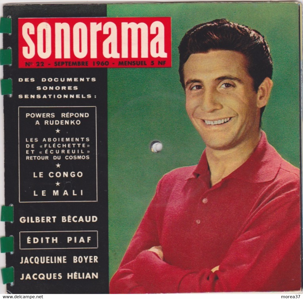 SONORAMA  N°22  Septembre 1960  Gilbert Bécaud - Formats Spéciaux