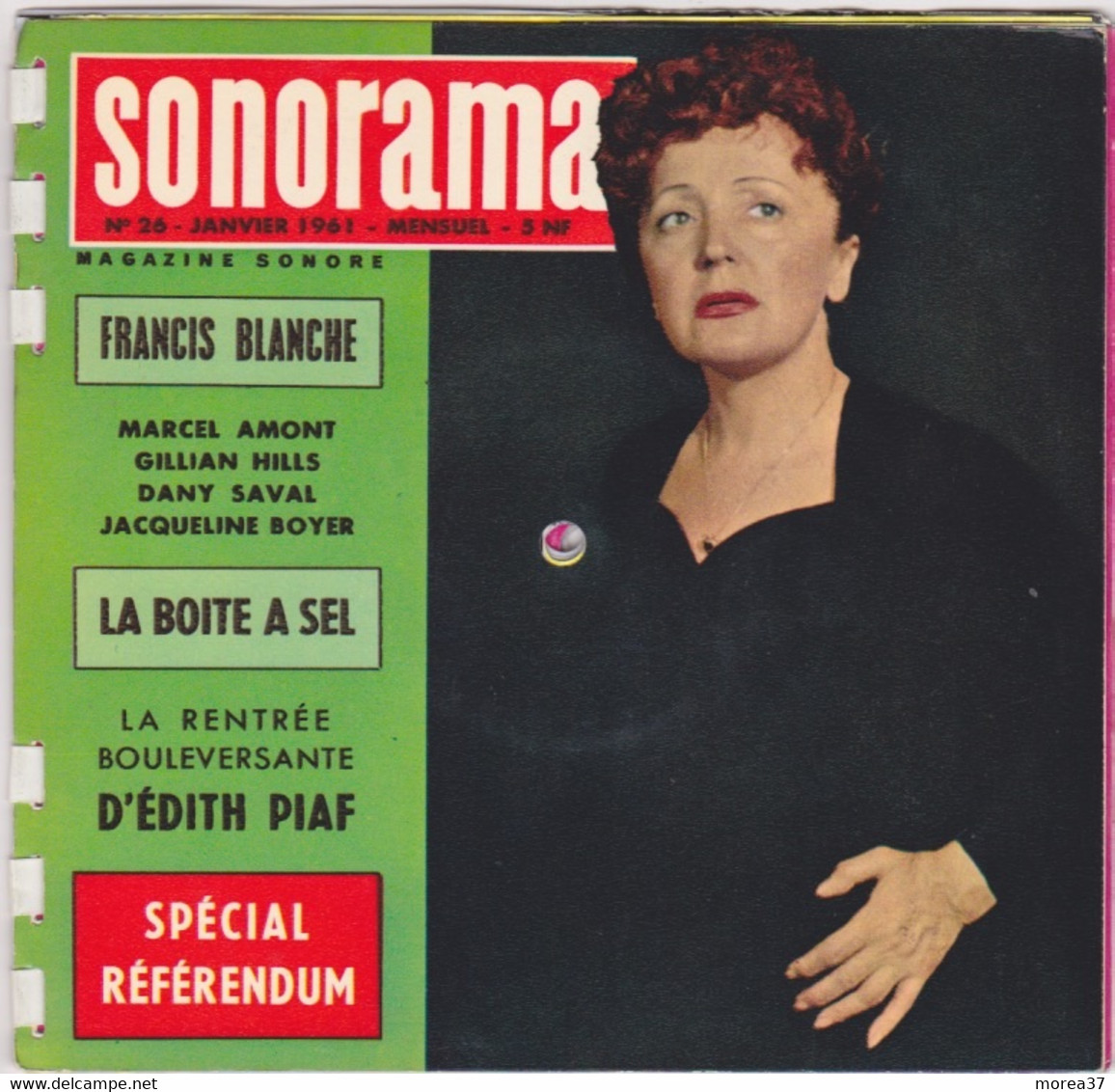 SONORAMA  N°26  Janvier 1961 Edith Piaf - Formats Spéciaux