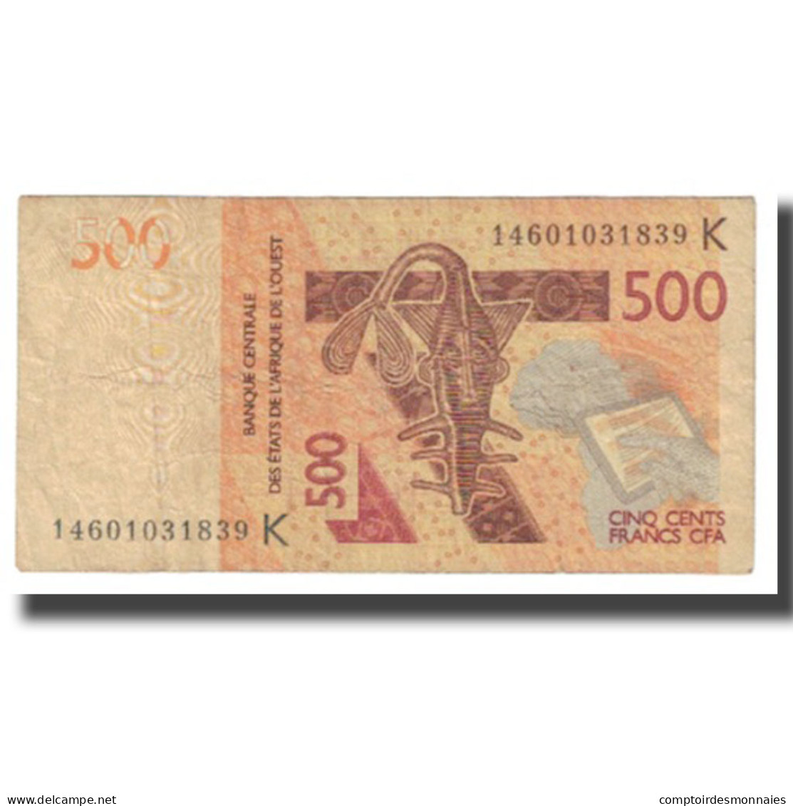 Billet, West African States, 500 Francs, 2012, TB - West African States