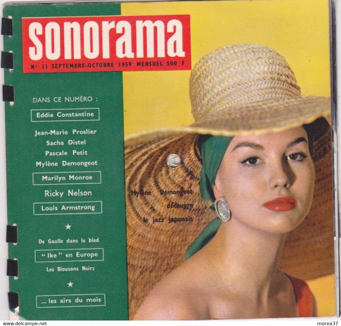 SONORAMA  N°11  Septembre Octobre 1959    Maryline Monroe  Distel Demongeot - Formats Spéciaux