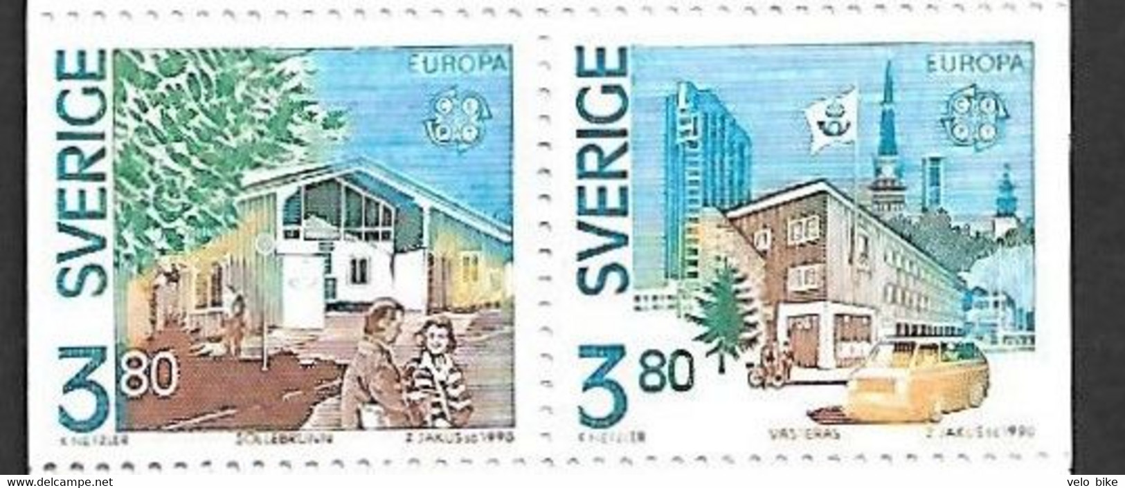 Sweden Europa 1990 MNH Booklet Post Office Postal Museum Car Watch Vélo Cycling Fiets Fahrrad BICYCLE Cyclism - Altri & Non Classificati