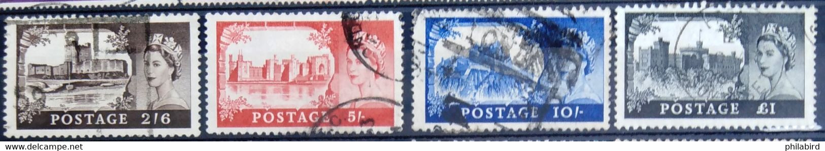 GRANDE-BRETAGNE                      N° 351A/354A                       OBLITERE - Used Stamps
