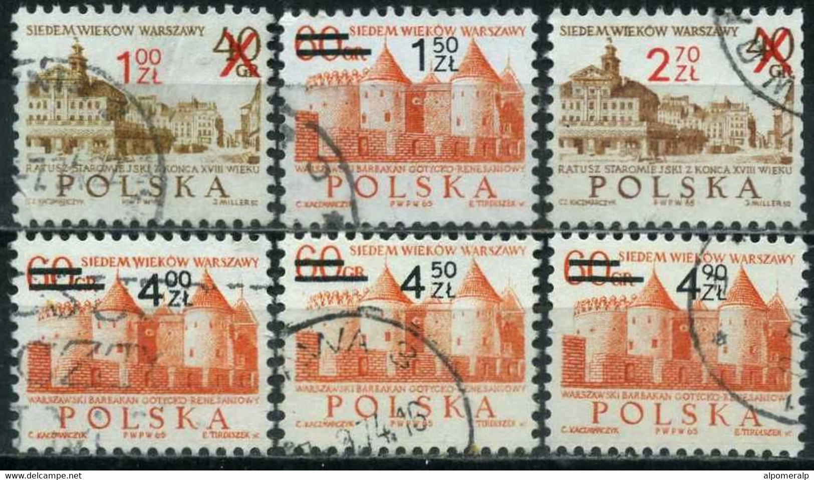 Poland 1972 Mi 2195-2200 700th Anniversary Of Warsaw (Complete Set, Used) - Sonstige & Ohne Zuordnung