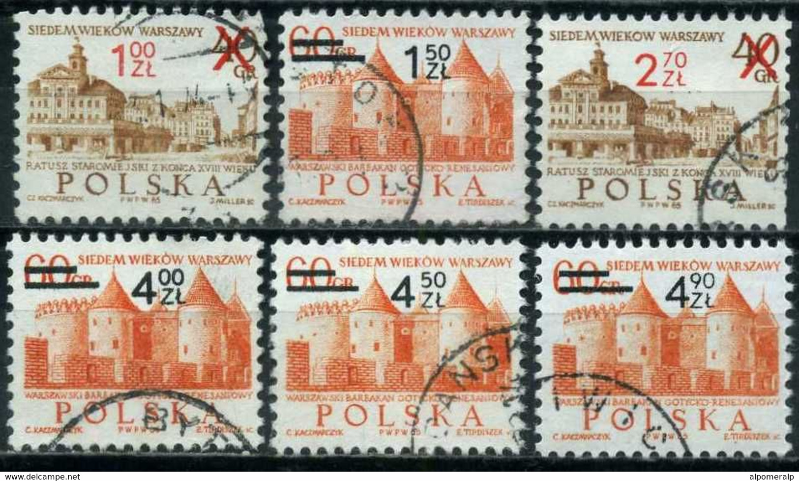 Poland 1972 Mi 2195-2200 700th Anniversary Of Warsaw (Complete Set, Used) - Other & Unclassified