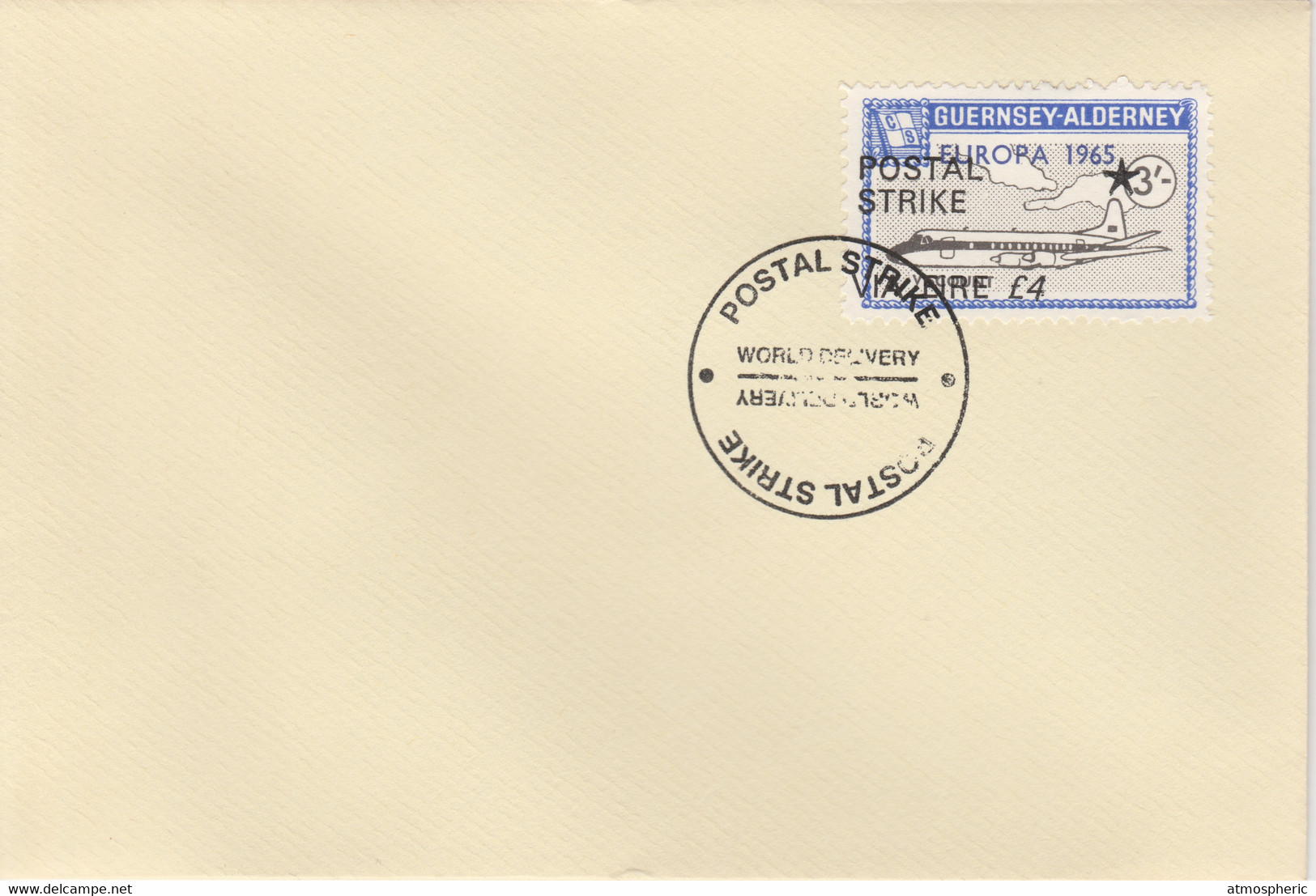 Guernsey - Alderney 1971 Postal Strike Cover To Ireland Bearing Viscount 3s Overprinted Europa 1965 - Sin Clasificación