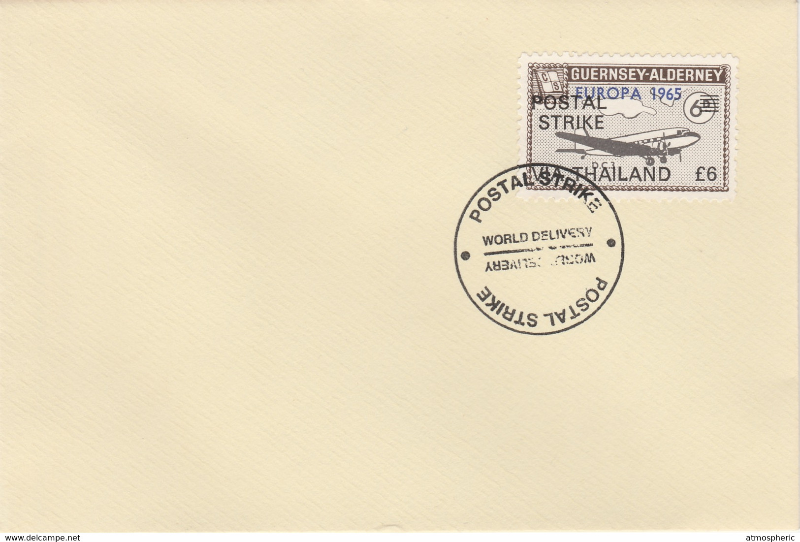Guernsey - Alderney 1971 Postal Strike Cover To Thailand Bearing DC-3 6d Overprinted Europa 1965 - Unclassified