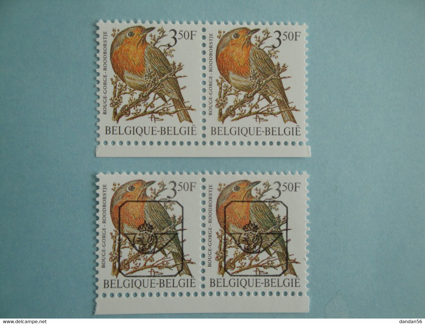 1986 Belgique Oiseaux Yv 2223 + Préo X 2 ** MNH Mi 2275 Birds   SG 2847a  Definitive - Unused Stamps