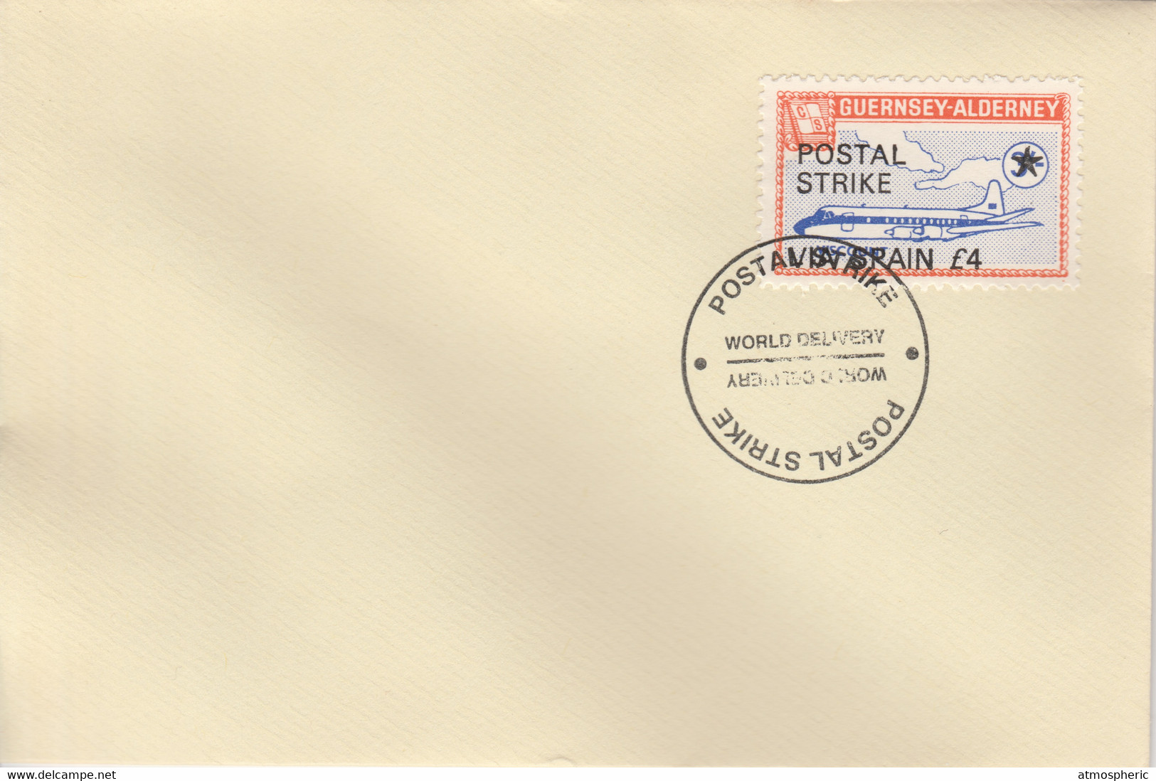 Guernsey - Alderney 1971 Postal Strike Cover To Spain Bearing 1967 Viscount 3s Overprinted 'POSTAL STRIKE VIA SPAIN £4 - Non Classificati