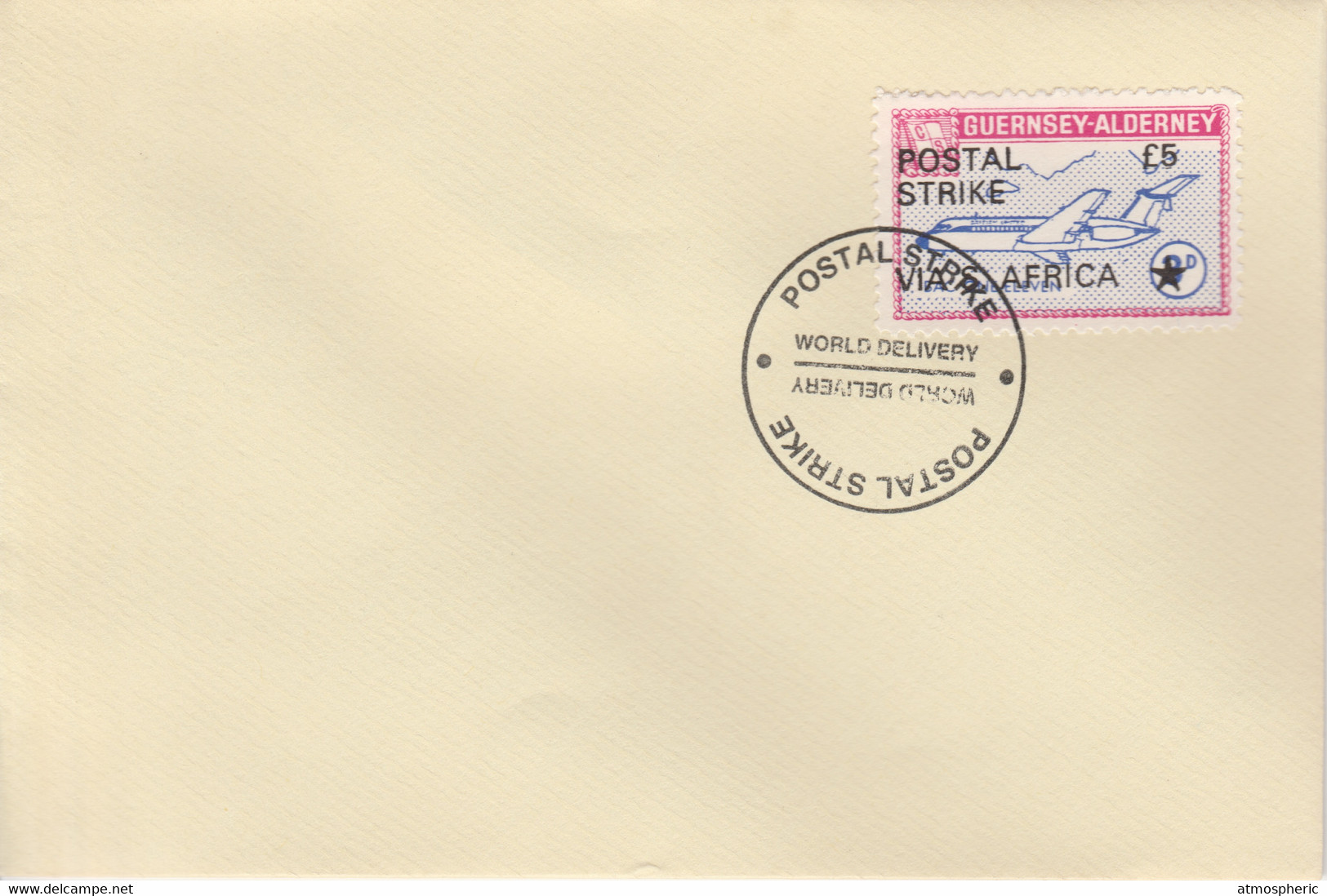 Guernsey - Alderney 1971 Postal Strike Cover To South Africa Bearing 1967 BAC One-Eleven 3d Overprinted 'POSTAL STRIKE V - Zonder Classificatie