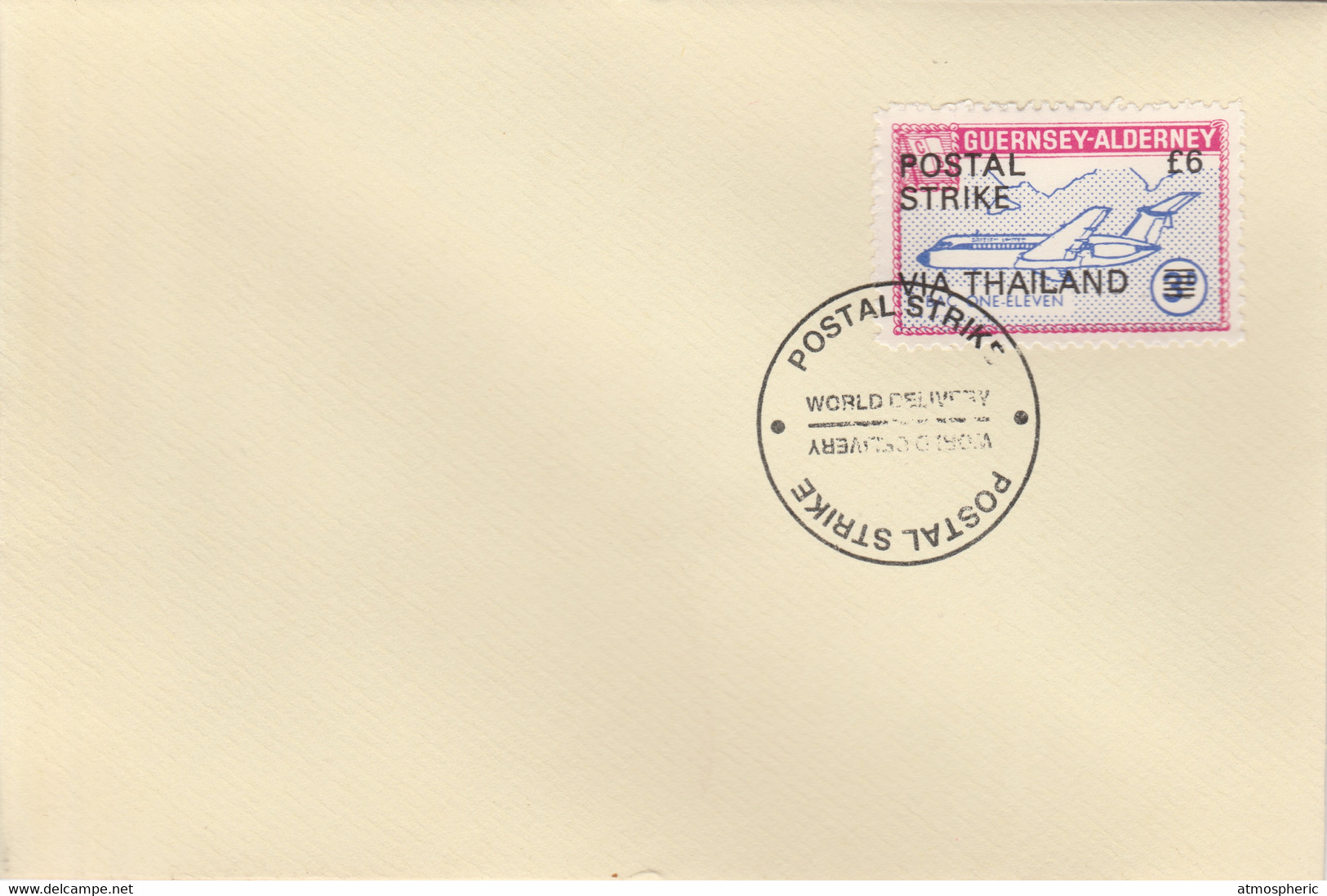 Guernsey - Alderney 1971 Postal Strike Cover To Thailand Bearing 1967 BAC One-Eleven 3d Overprinted 'POSTAL STRIKE VIA T - Non Classificati