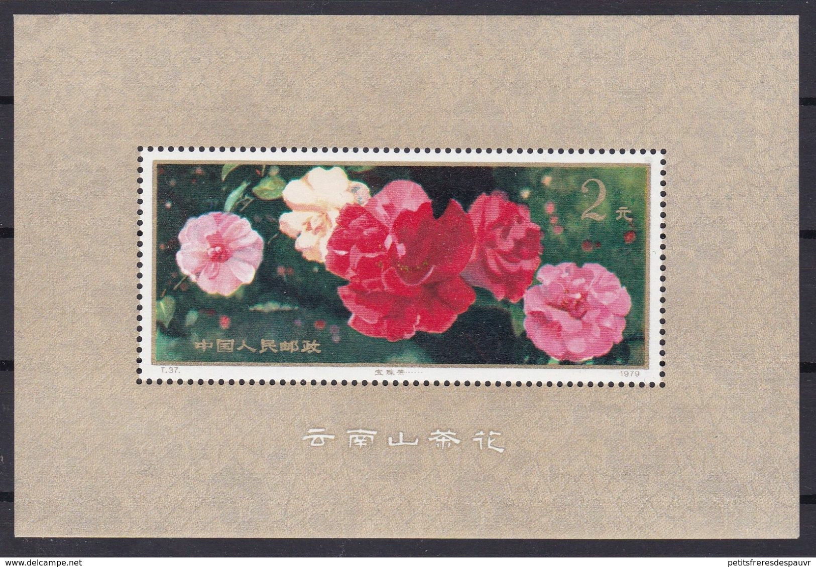 CHINA Nice Block Flowers 1979  MNH - CHINE Bloc Fleurs 1979 Neuf Sans Charnière **- Ref YT N°22 Cote/value 250€ - Nuovi